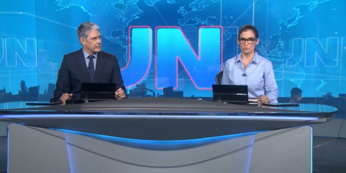 William Bonner e Renata Vasconcellos sofreram com audiência do "Jornal Nacional" (Foto: Reprodução/TV Globo)