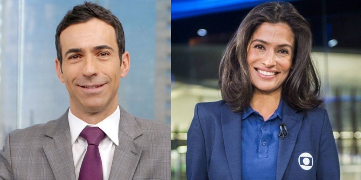 Cesar Tralli e Renata Vasconcellos (Foto: Divulgação/TV Globo)