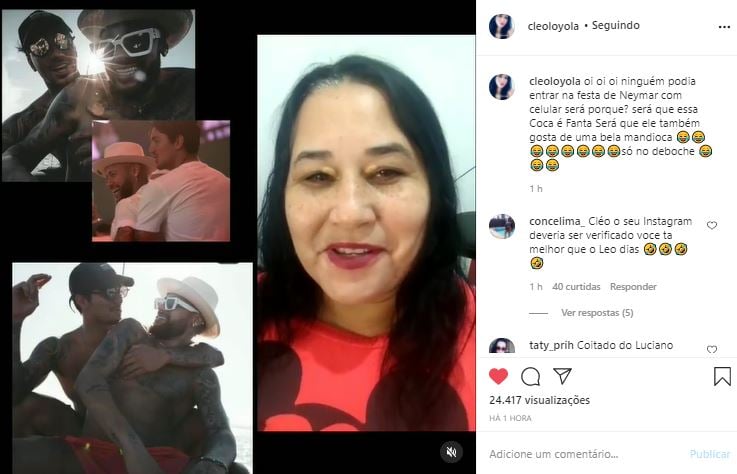Cleo Loyola alfinetou Neymar (Foto: Reprodução/Instagram)
