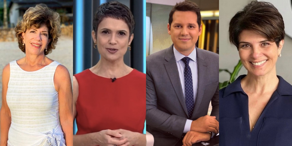 Silvia Poppovic, Sandra Annenberg, Donny De Nuccio e Mariana Godoy (Reprodução)