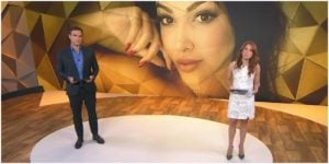 Tadeu Schmidt e Poliana Abrita no comando do Fantástico - Foto: Reprodução