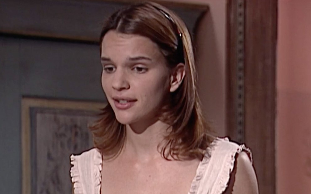 A atriz Monica Siedler, que deu vida a personagem Socorro na trama Laços de Famílai (Foto: Reprodução/ Globo)