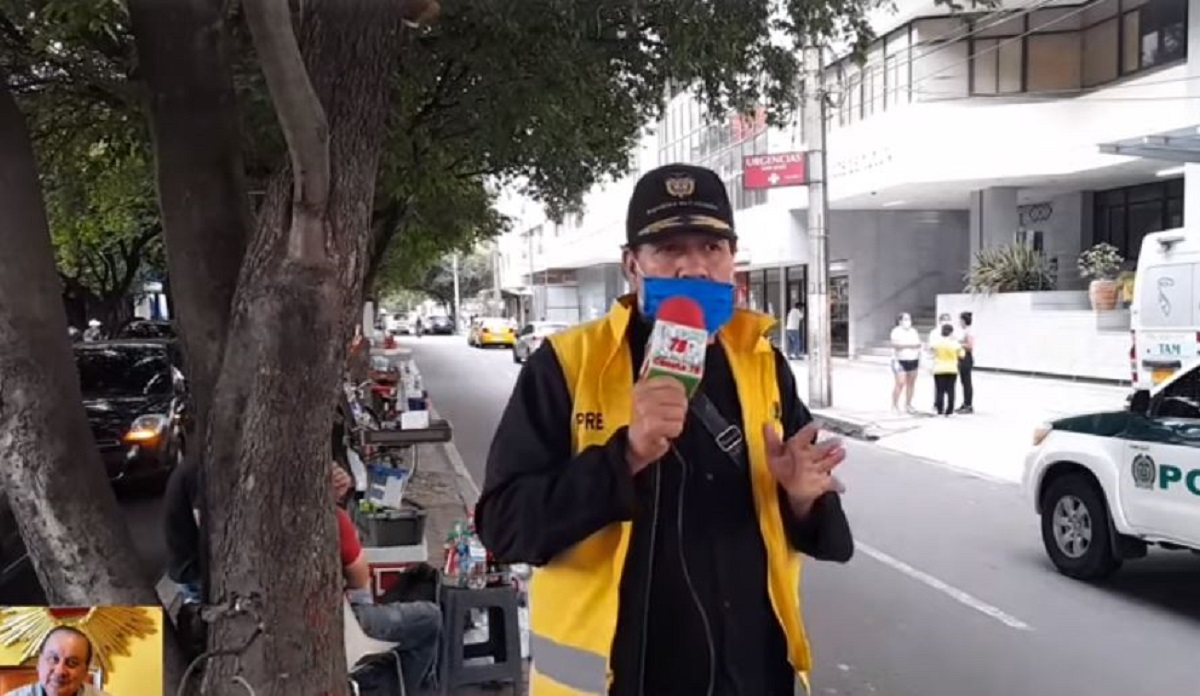 Jornalista sofreu baque ao vivo (Foto: Reprodução) esposa