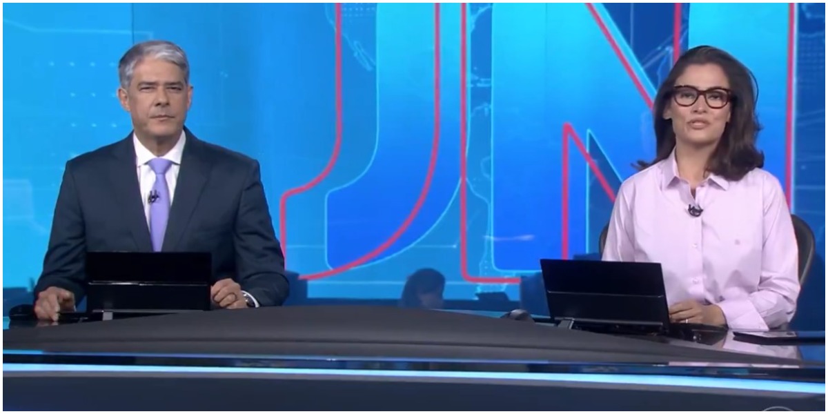 Bonner e Renata Vasconcellos no Jornal Nacional - Foto: Reprodução