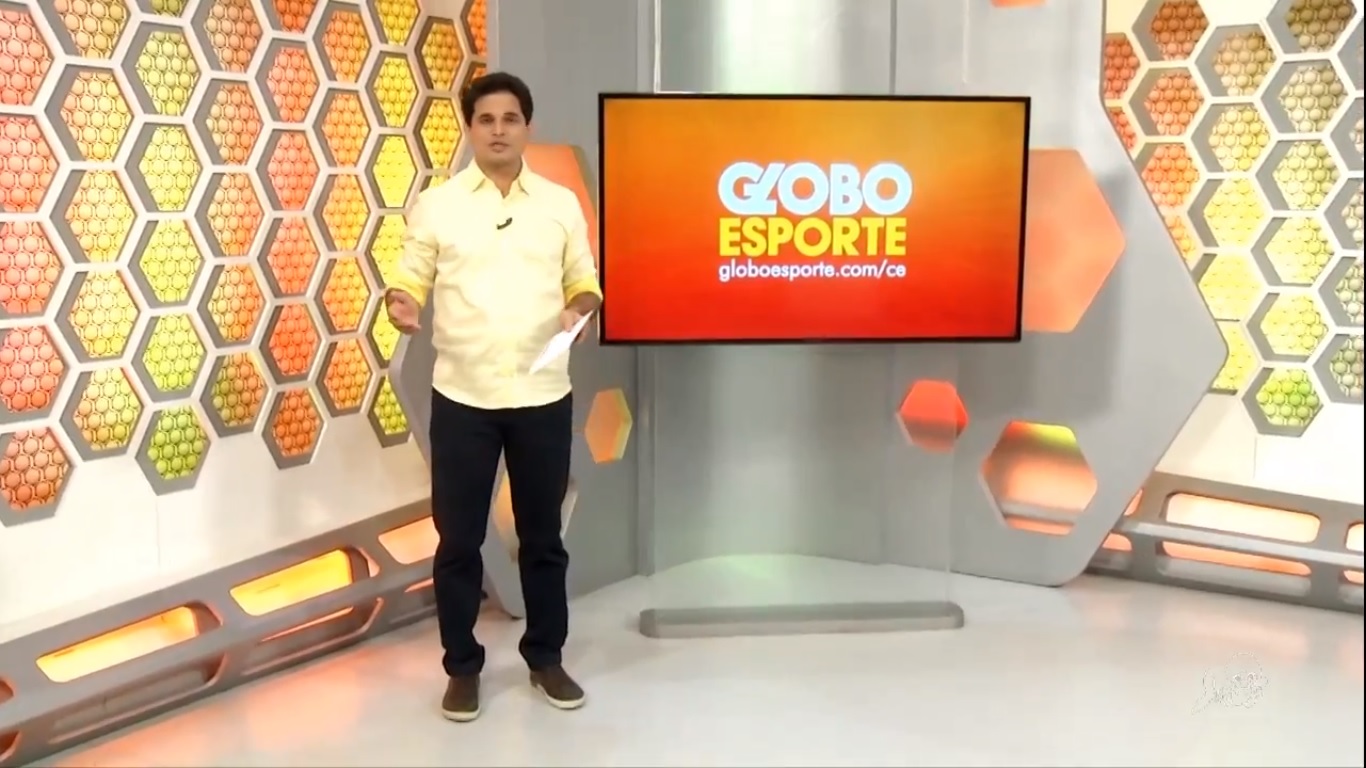 Kaio Cézar apresentando o Globo Esporte CE 