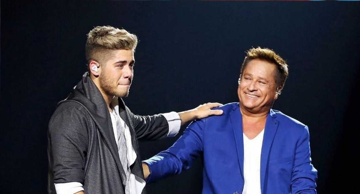 Leonardo e o filho, Zé Felipe (Foto: Reprodução)