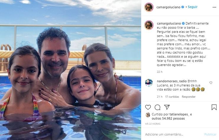 Luciano Camargo e a família (Foto: Reprodução/Instagram)