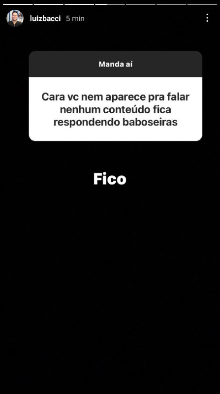 O jornalista não respondeu ao ataque (Foto: Reprodução/ Instagram)