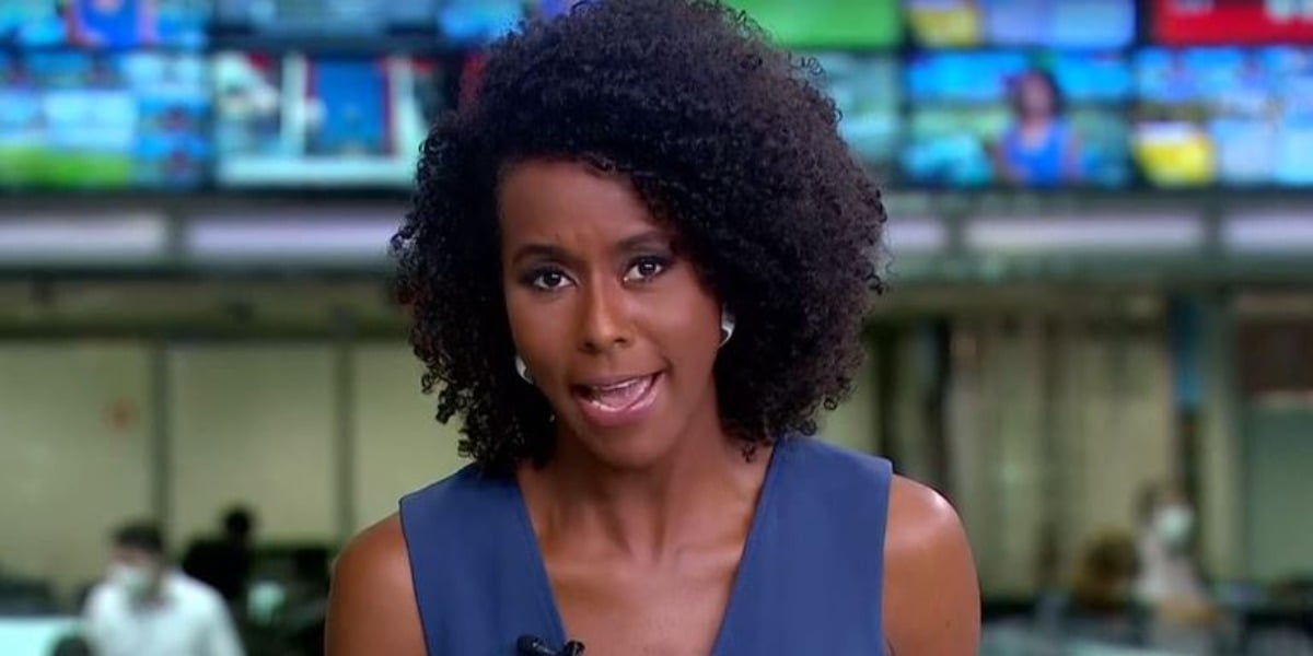 Maju anunciou a posse de Joe Biden no "Jornal Hoje" (Foto: Reprodução/TV Globo)