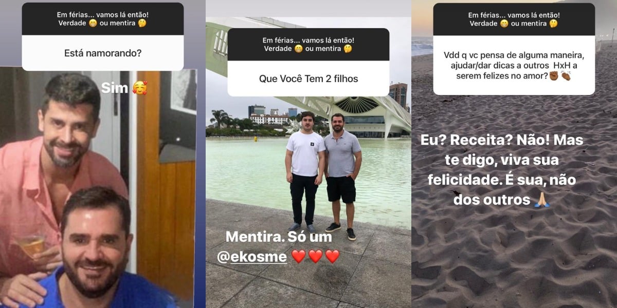 Marcelo Cosme mostrou imagem do namorado (Foto: Reprodução/Instagram)