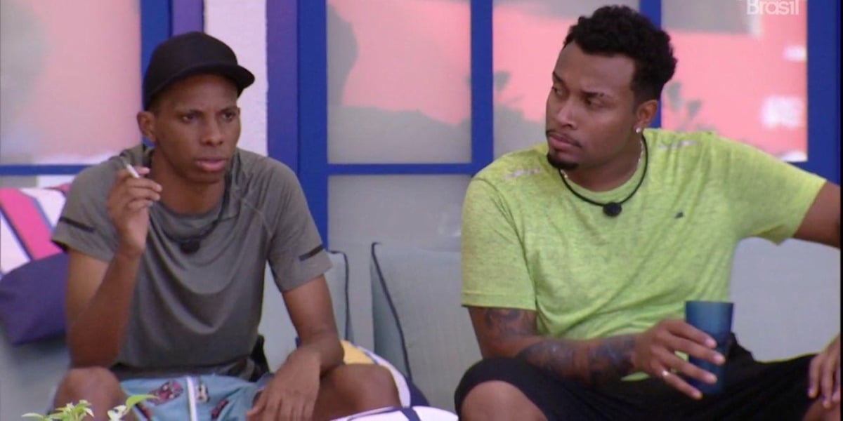 Nego Di e Lucas brigam no BBB21 (Foto: Reprodução)