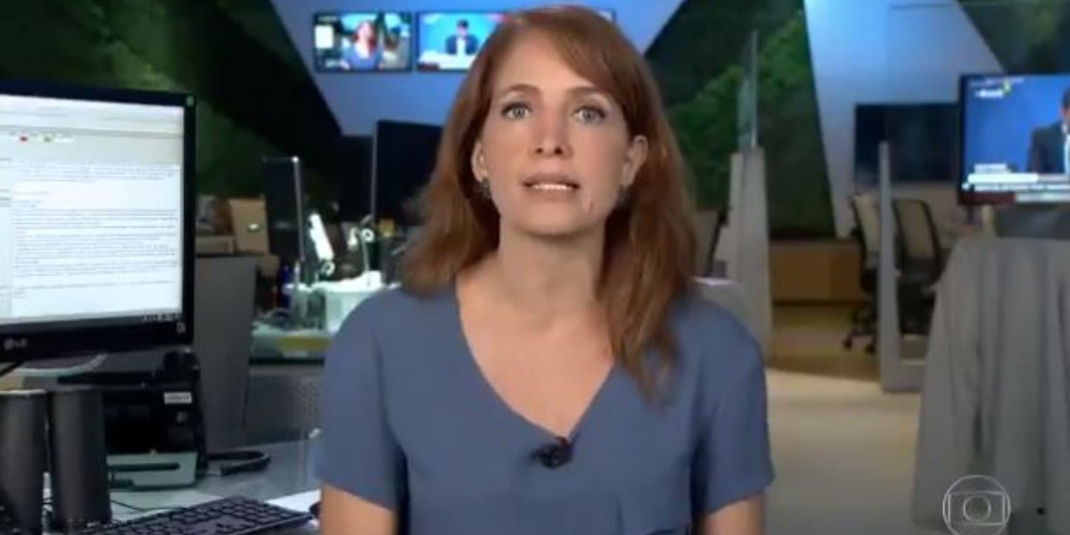 Poliana Abritta entrou em Plantão Globo (Foto: Reprodução/TV Globo)