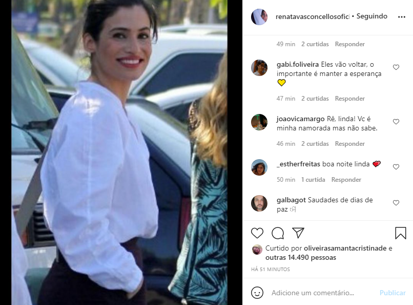 Renata Vasconcellos recebeu até cantadas (Foto: Reprodução/ Instagram)