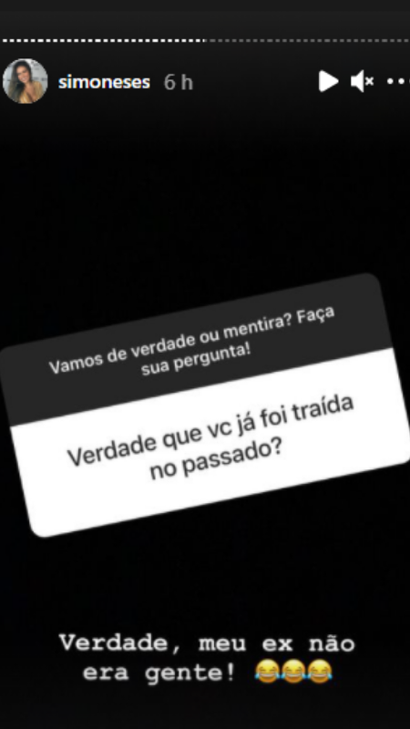 Caixinha de pergunta de Simone (Foto: Reprodução)