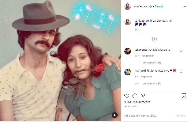 Sonia Abrão compartilhou um registro com o ex-noivo (Foto: Reprodução/Instagram)