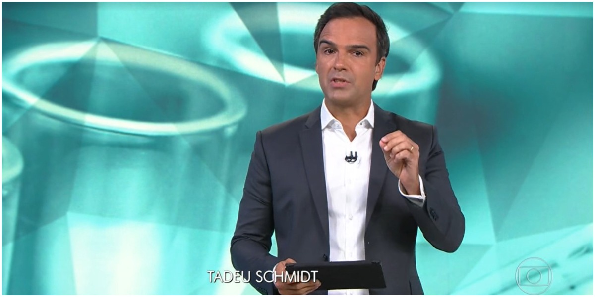 O apresentador do Fantástico, Tadeu Schmidt - Foto: Reprodução