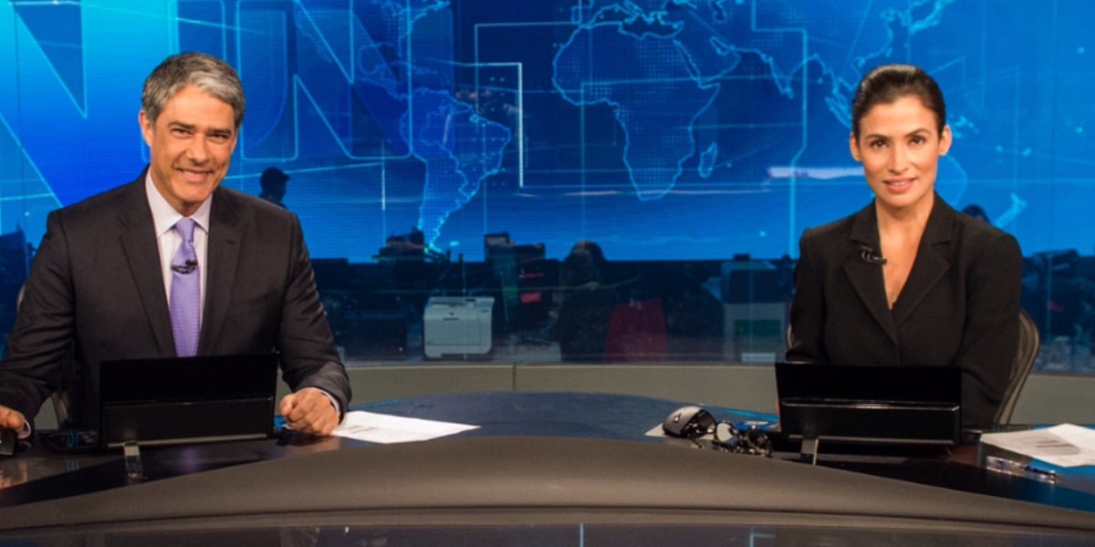 William Bonner e Renata Vasconcellos no "Jornal Nacional" (Foto: Divulgação/TV Globo)