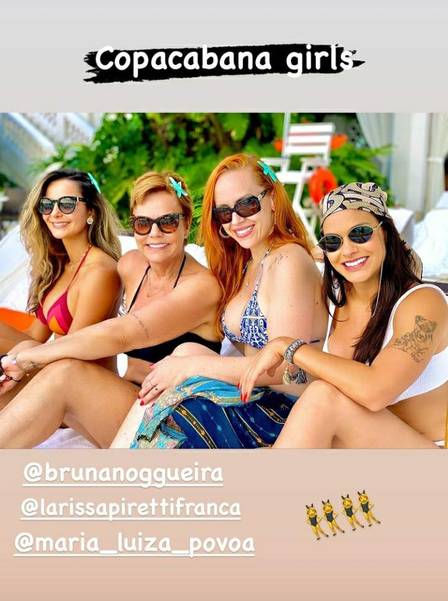 Andressa Suita se hospedou com algumas amigas no Copacabana Palace (Foto: Reprodução/ Instagram)