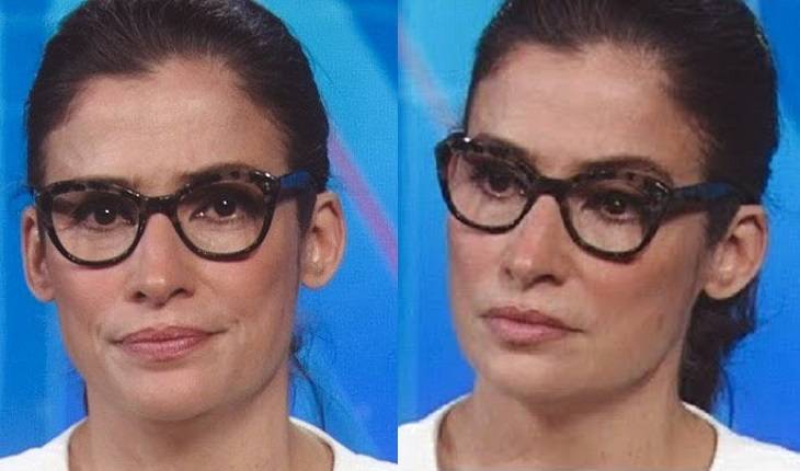 Renata Vasconcellos se emocionou na Globo durante o Jornal Nacional (Foto: Reprodução)
