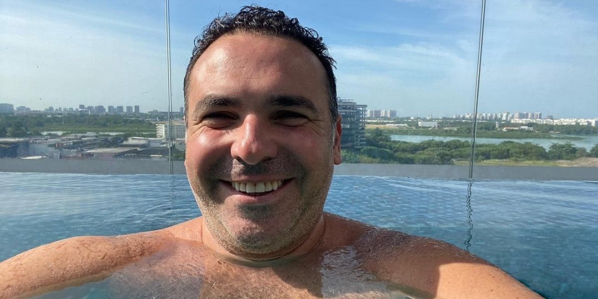 Reinaldo Gottino aproveita dia fora das telinhas (Reprodução)