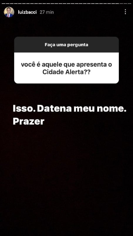 Sobrou até para Datena, com quem Luiz Bacci já se desentendeu no passado