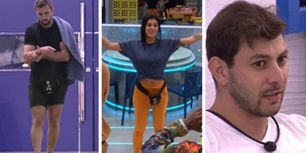 Arthur, Pocah e Caio no BBB21 (Foto: Montagem)