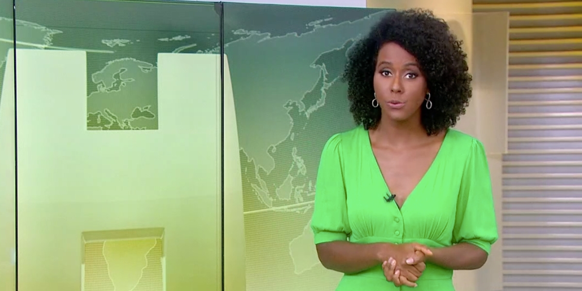 Maju Coutinho no "Jornal Hoje" (Reprodução)