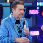 Faustão no comando do Domingão do Faustão (Foto reprodução) 
