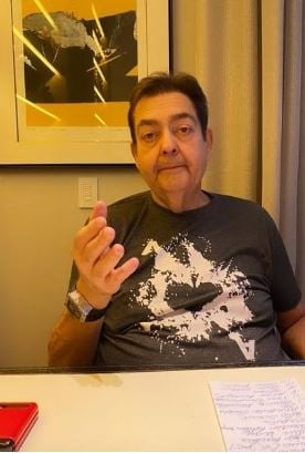 Faustão é flagrado em reunião com filho (Reprodução)