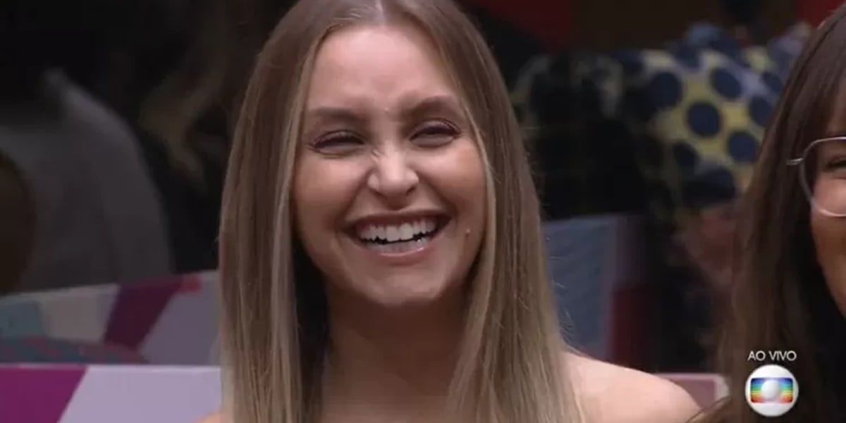 Reação de Carla Diaz diante de brincadeira feita por Tiago Leifert (Foto: Reprodução)