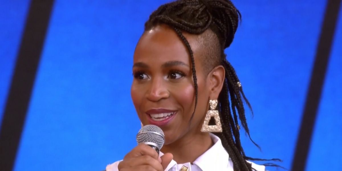 Karol Conká após sua eliminação no BBB21 (Foto: Reprodução / Globo)