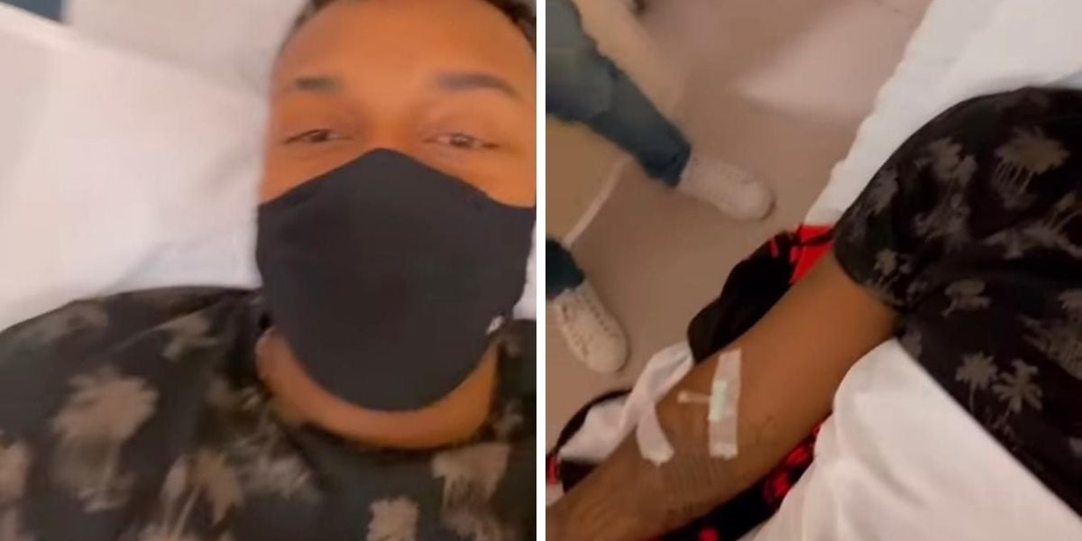 Nego Di em hospital, via Instagram (Foto: Reprodução / Instagram)