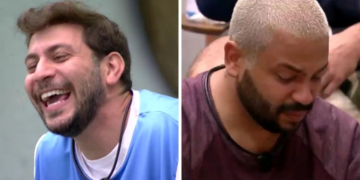Caio e Projota no BBB21 (Foto: Reprodução / Globo)