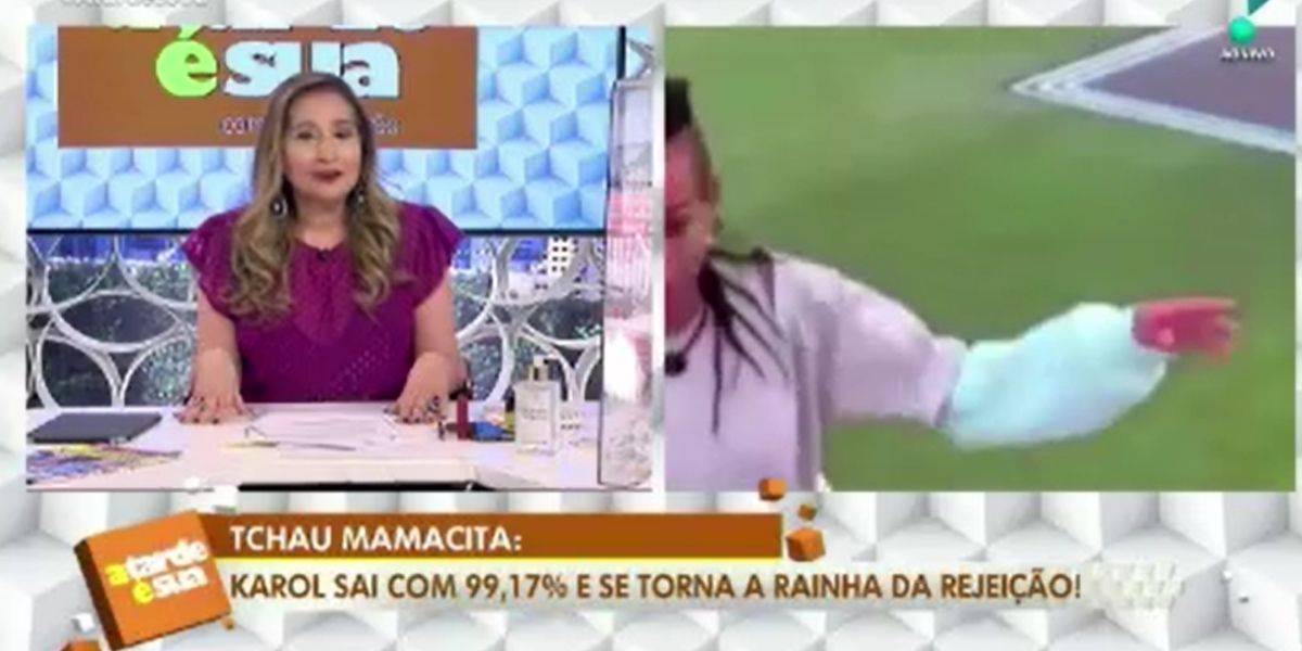 Sonia Abrão bateu na bancada e detonou Karol Conká (Foto: Reprodução / Rede TV!)