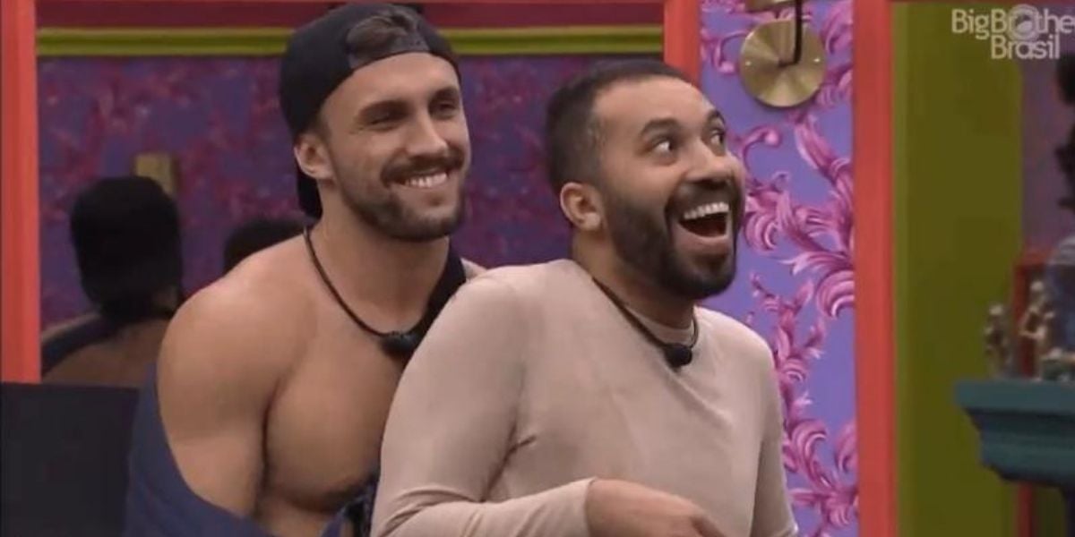 Gilberto e Arthur no BBB21 (Foto: Reprodução / Globo)