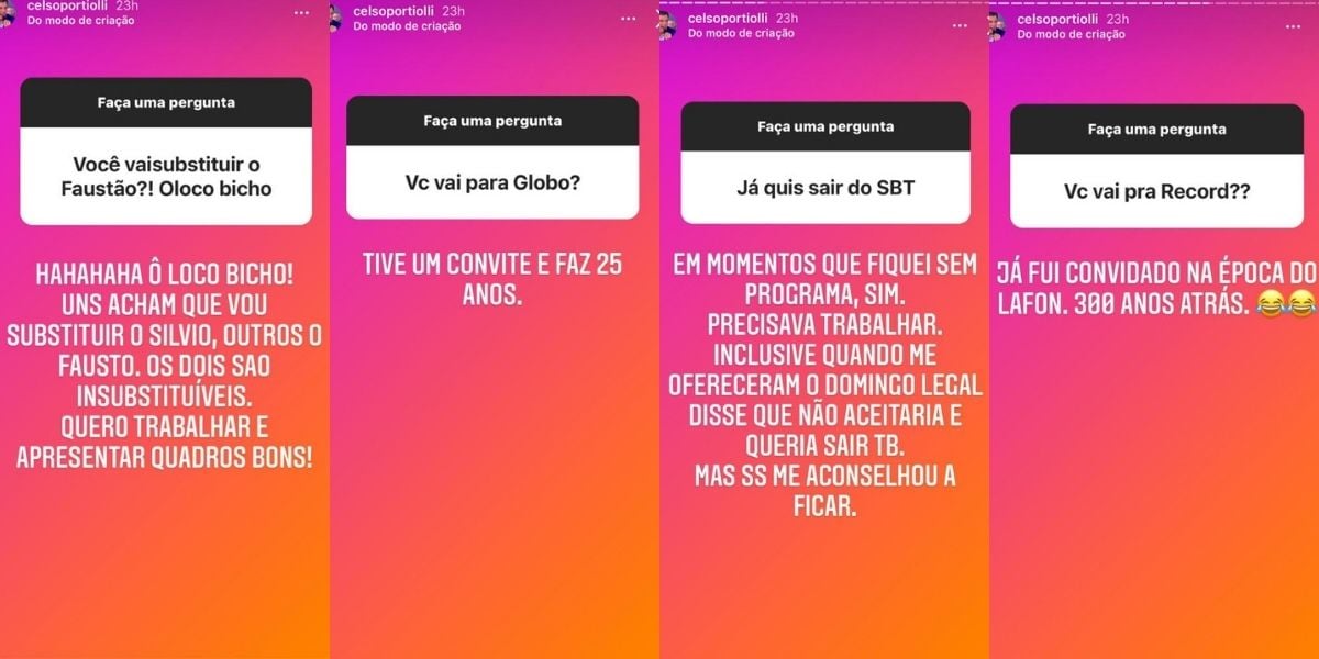 Celso Portilli fala de saída do SBT, diz o que ouviu de Silvio e assume sobre lugar de Faustão: “Recebi um convite”