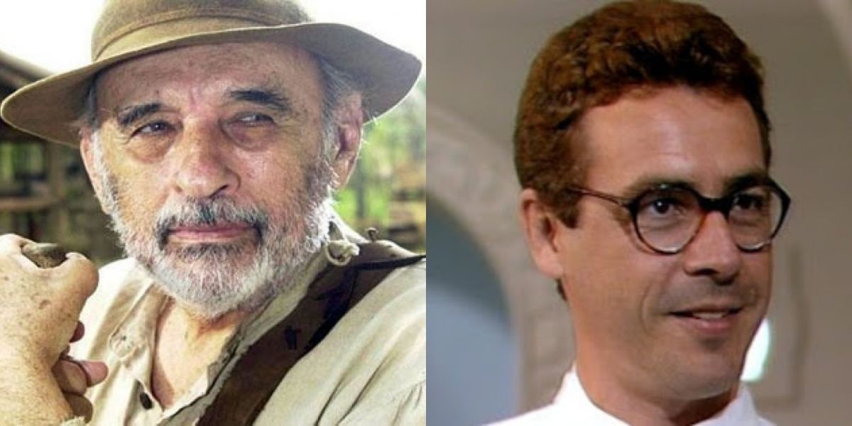 Sebastião Vasconcellos e Fábio Junqueira foram atores de Riacho Doce e já morreram (Foto: Reprodução) Sebastião Vasconcellos e Fábio Junqueira foram atores de Riacho Doce e já morreram (Foto: Reprodução)