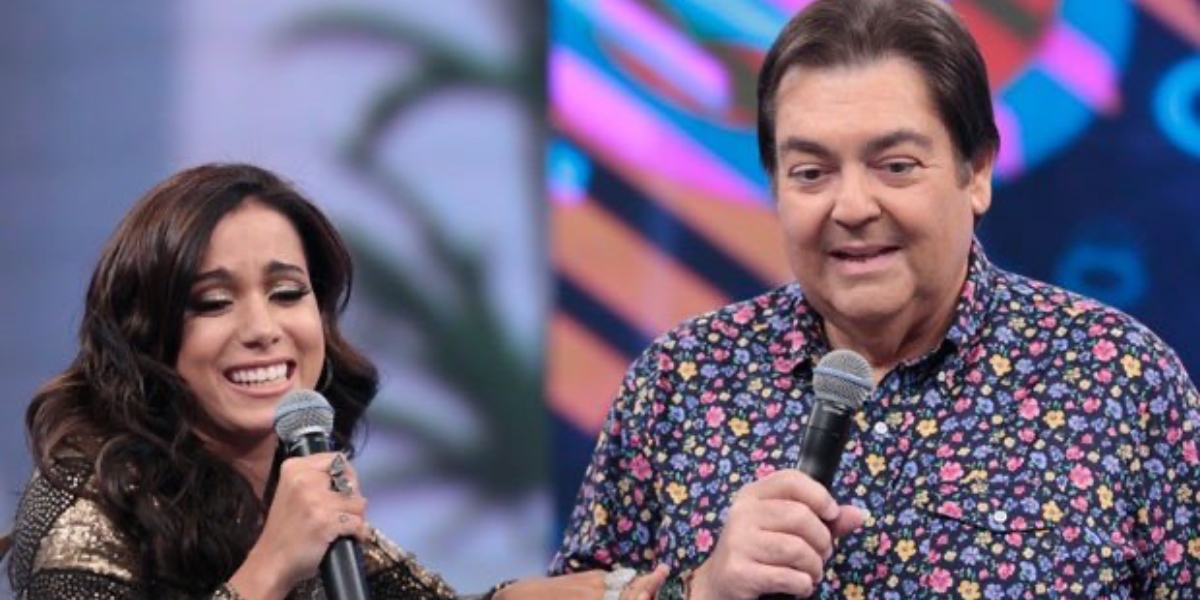 Anitta e Faustão (Reprodução) 
