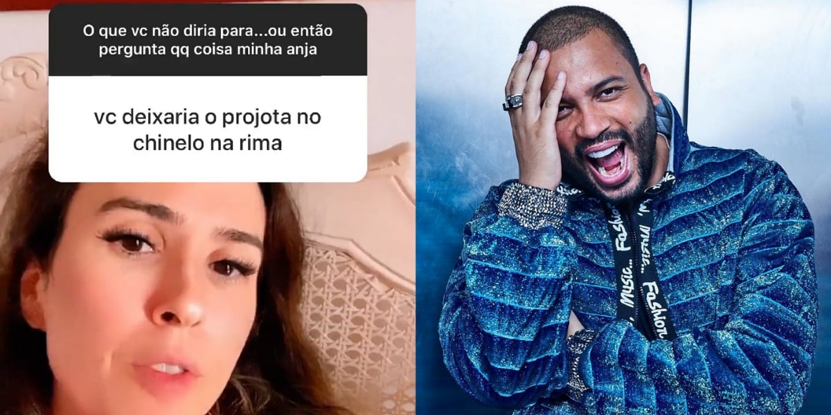 Apresentadora Tatá Werneck alfineta Projota do BBB em rima - Foto: Reprodução