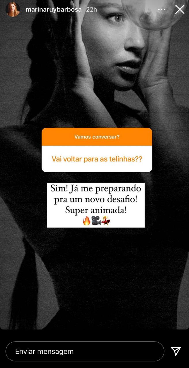 Marina Ruy Barbosa falou sobre retorno para a TV (Foto: Reprodução / Instagram)