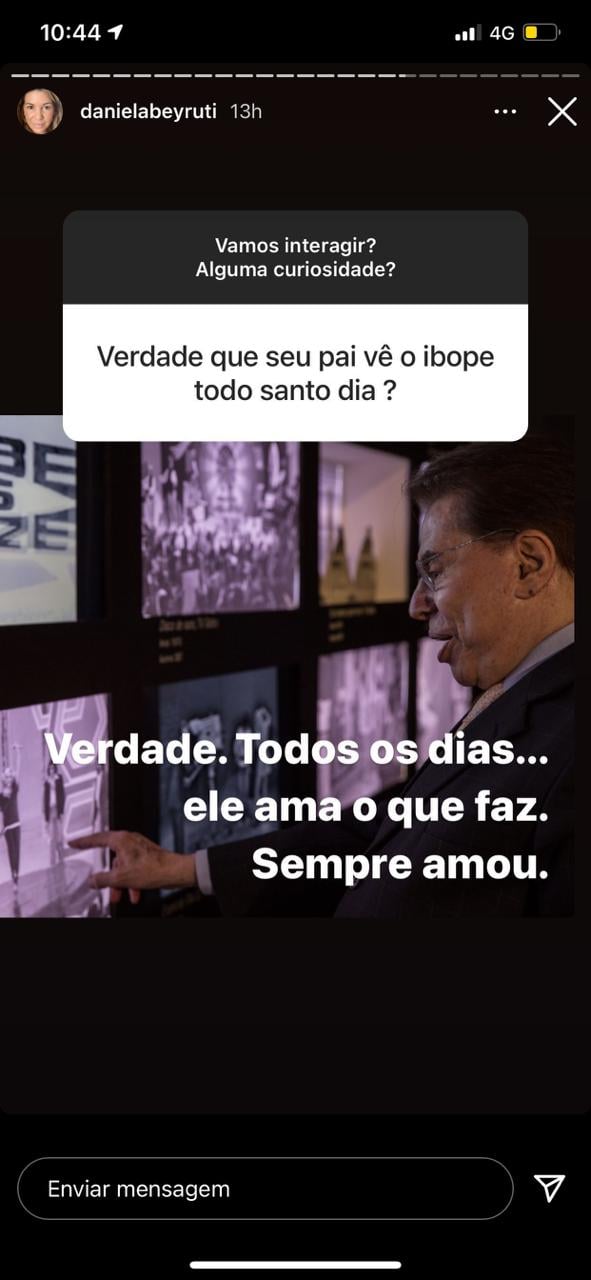 Daniela Beyruti divulga verdade sobre Silvio Santos (Foto: Reprodução / Instagram)