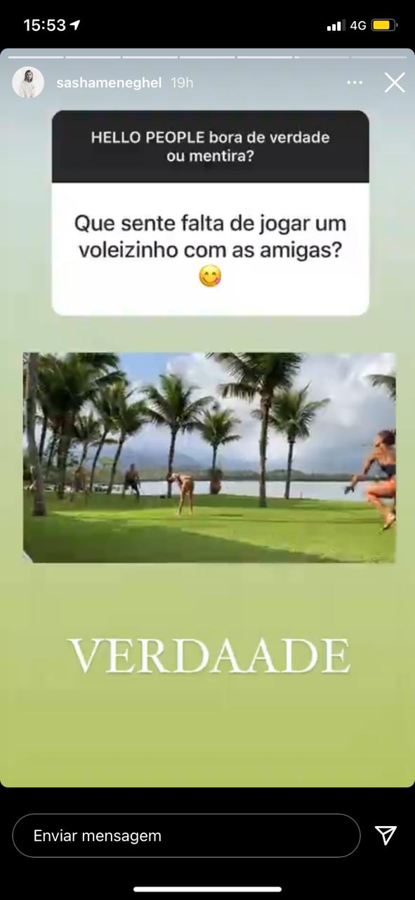 Sasha escancara relação íntima (Reprodução) 