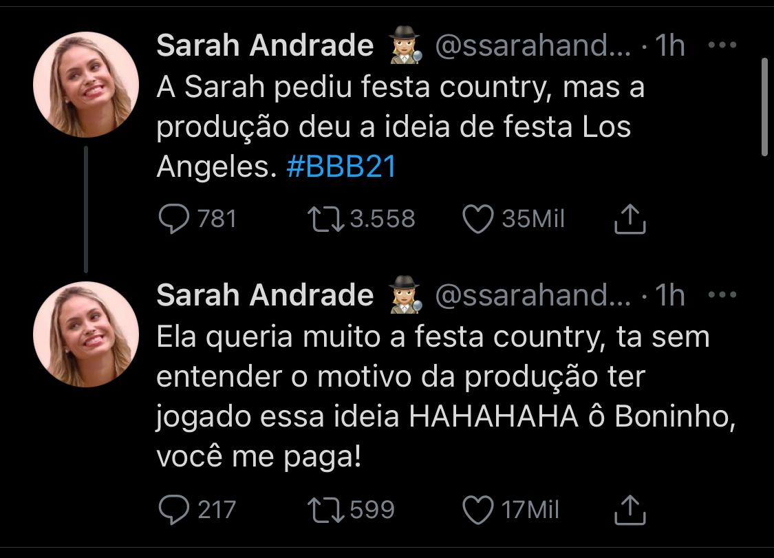 Administrador de Sarah fala sobre festa (Reprodução) 
