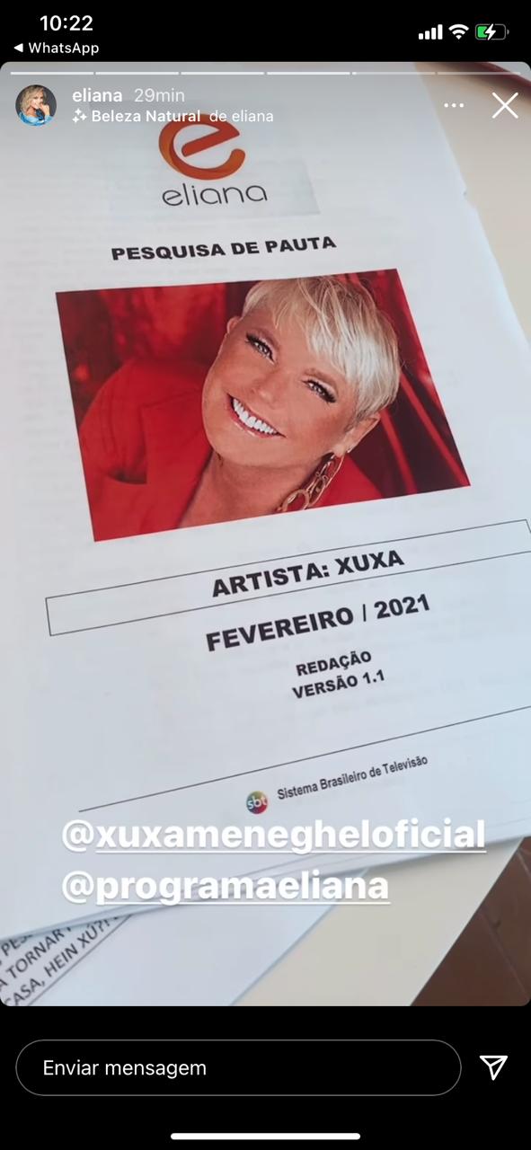 Xuxa irá ao programa da Eliana (Foto: Reprodução)