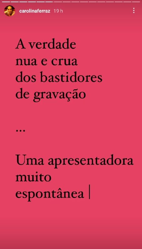 Carolina Ferraz expôs a verdade sobre os bastidores da Record (Foto: Reprodução)