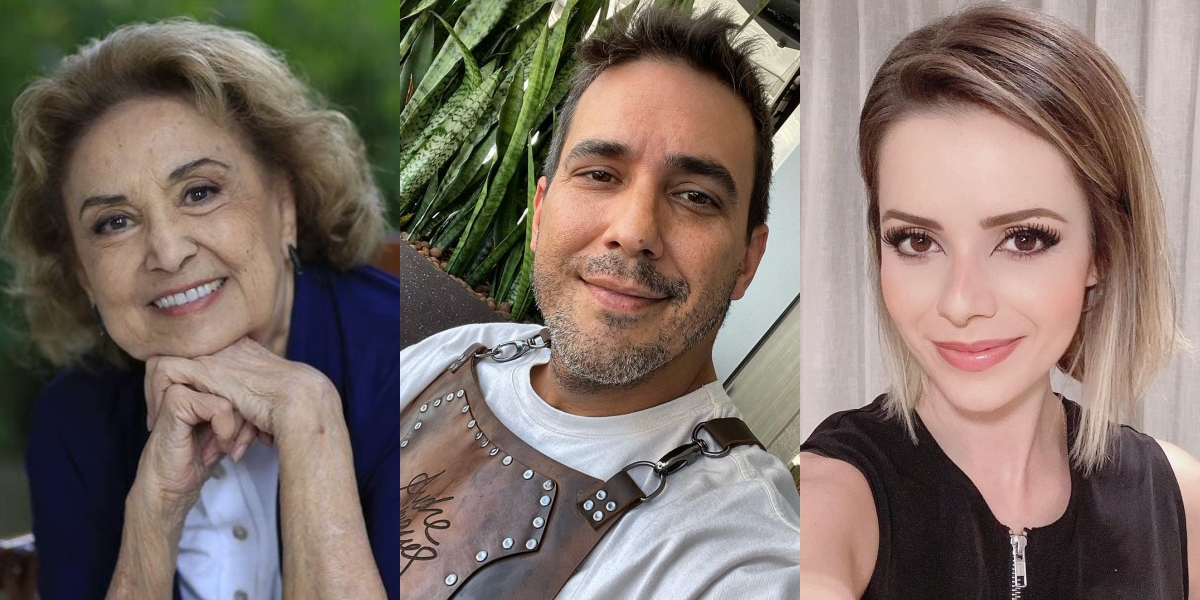 Eva Wilma, André Marques e Sandy (Reprodução) 