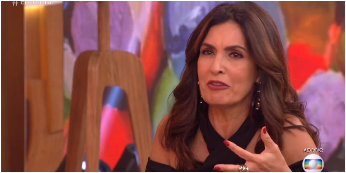 Fátima Bernardes se mal após tentar amenizar história de Karol Conká (Foto: Reprodução)