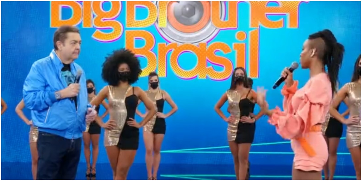 Faustão recebeu Karol Conká em seu programa - Foto: Reprodução