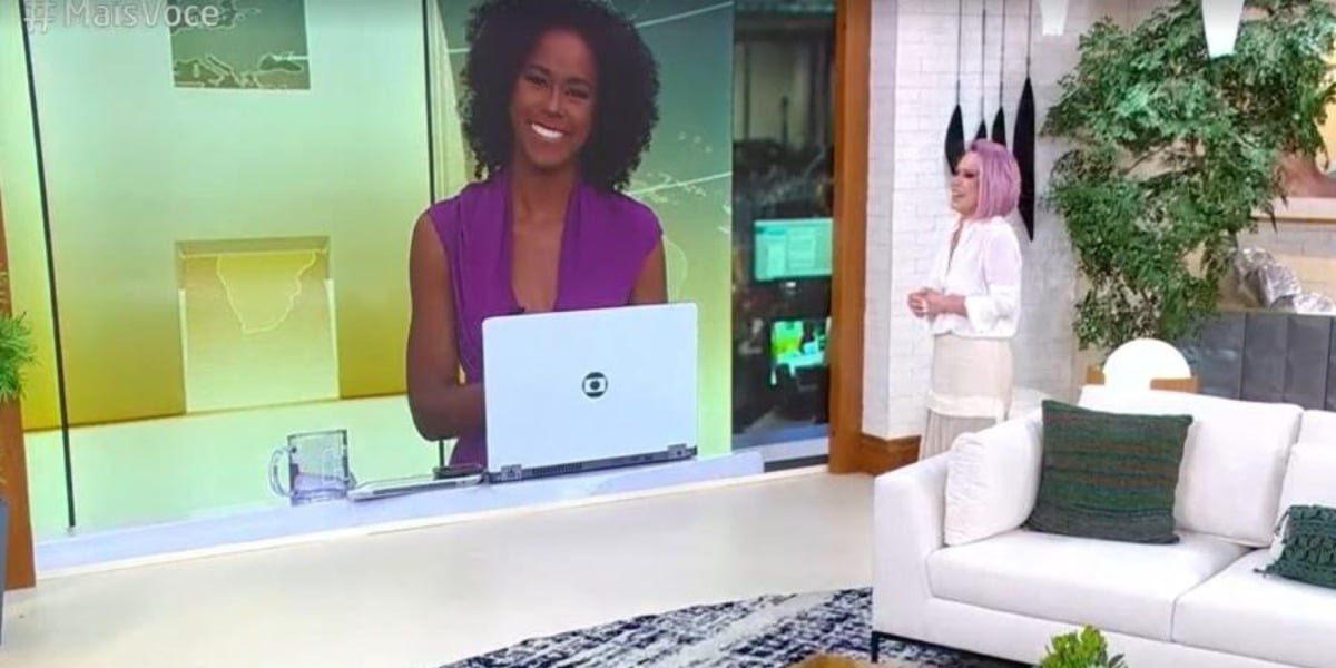 Maju Coutinho no Mais Você com Ana Maria Braga (Foto: Reprodução)