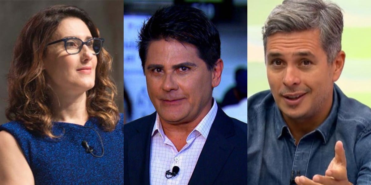 Paola Carosella deixou o "MasterChef Brasil", Cesar Filho está afastado do "Hoje Em Dia" e Ivan Moré pode comandar o "Vem Pra Cá" no SBT (Foto: Reprodução/Band/Record/TV Globo)
